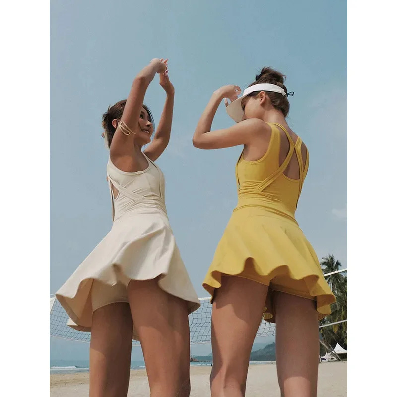 Tennis Dress Female Sleeveless - đánh giá và giá Head Gear Running